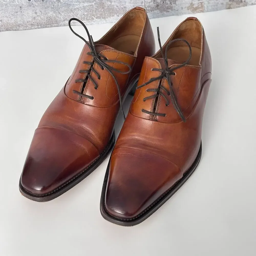 MAGNANNI Cap Toe Oxford - Cognac (Brown)